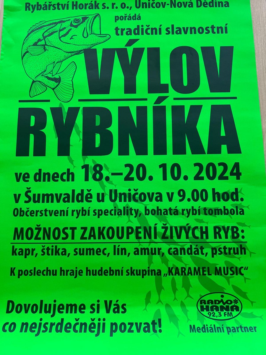 Výlov rybníka v Šumvaldě